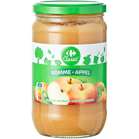 Compote pomme CARREFOUR CLASSIC le bocal de g à Prix Carrefour