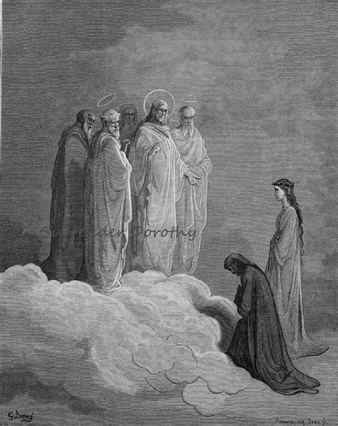 St John Examines Dante Concerning Love Beatrice Gustave Dore Dante