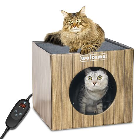 Heated Cat Houses For Outdoor Cats Petnf Weatherproof Feral Cat House