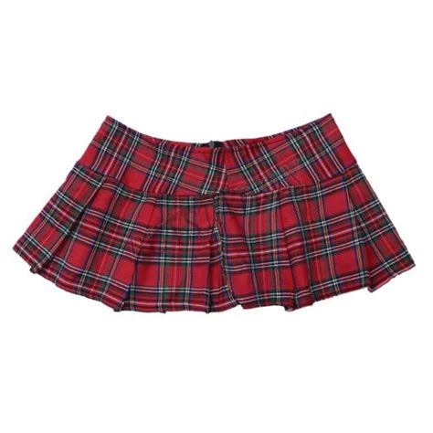 Adult Women Sexy Pleated Plaid Naughty Schoolgirl Mini Skirt Role Play Costumes Ebay