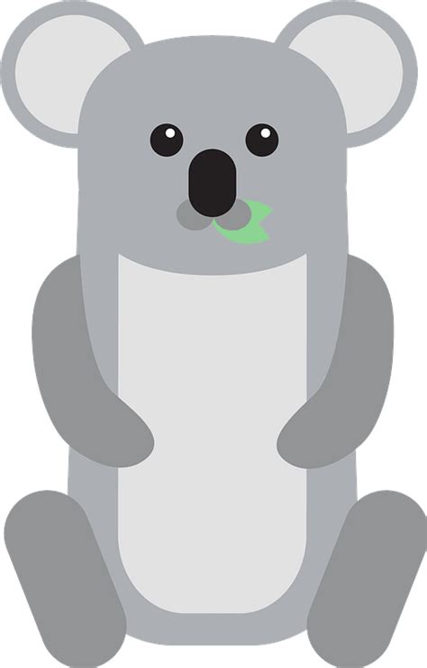 Koala Clipart Koala Bear Is Standing Upright And Smiling A3a
