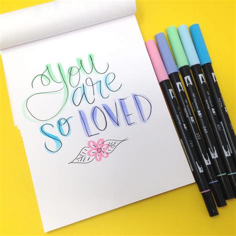 Lettering Tips Using The Pastel Dual Brush Pens Tombow Usa Blog