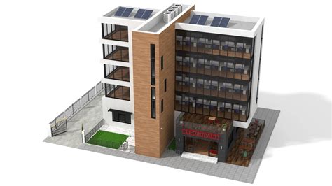 Office Building 1 3d Model By Zyed