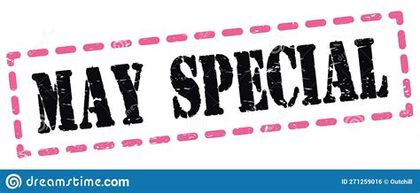 May Special Text Written On Pink Black Stamp Sign Stock Illustration