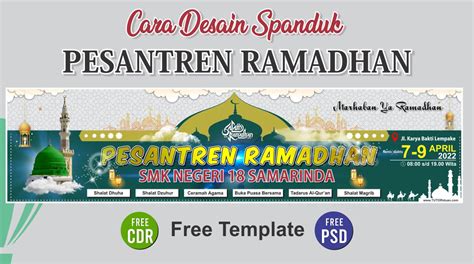 Cara Desain Spanduk Pesantren Ramadhan 1443h Dengan Coreldraw