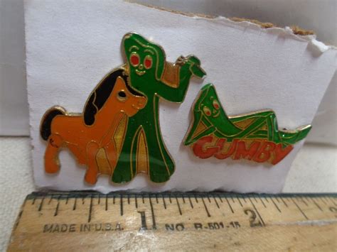 Gumby Pokey Enamel Pins Nickelodeon Era Vintage Fun Ebay