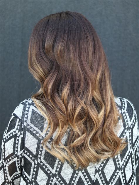 Caramel Brunette Balayage Ombre With Beach Waves By Constancerobbins Balayage Brunette Ombre