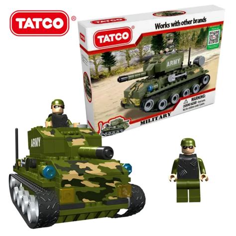 Tatco 204pcs Military Army Tank Block Build Model Set Diy Connection