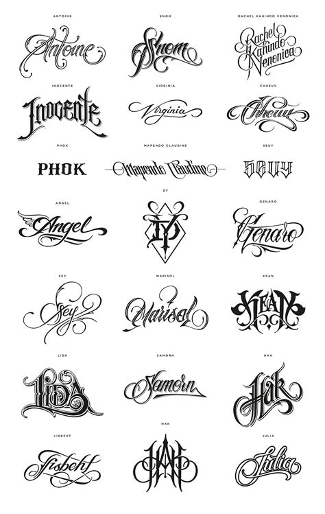 Name Tattoos Fonts