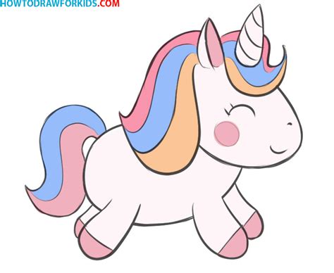 How To Draw A Cartoon Unicorn Cute And Easy Bodraw Ea