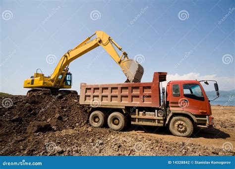 Excavator And Heavy Dump Truck Stock Photography Image 14328842