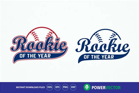 Rookie Of The Year Rookie Baseball Svg Dxf Eps Png Print And Cut