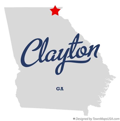 Map Of Clayton Ga Georgia