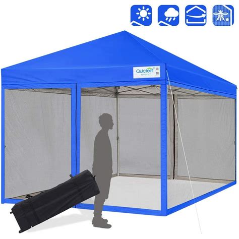 Quictent 8x8 Ez Pop Up Canopy Tent With Mosquito Netting Screen House