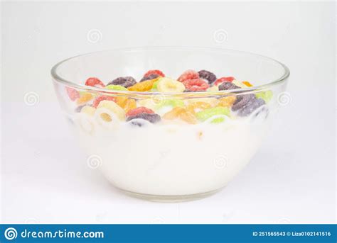 Delicious And Nutritious Fruit Cereal Loops Multicolored Flavorful On