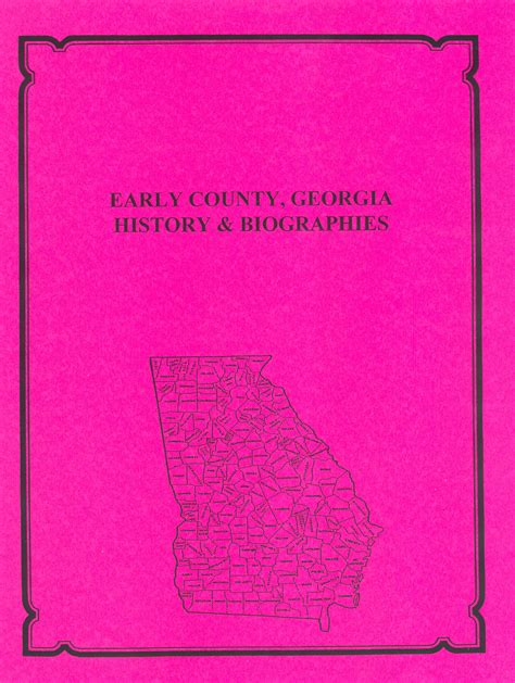 Early County Georgia History And Biographies Mountain Press And