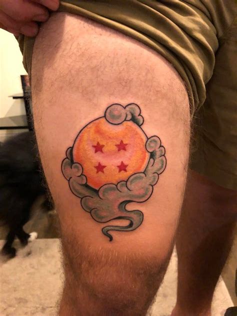 This design is one of the most simple and it is great if you are getting a tattoo on a budget since it can be pretty small and still look awesome. My first tattoo, a very fresh Dragon Ball. I'm in love ...