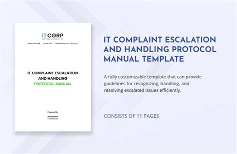 It Complaint Escalation And Handling Protocol Manual Template