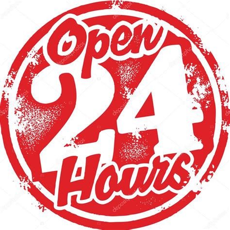 What fast food restaurants are open 24 hours? Open 24 Hours — Stock Vector © daveh900 #8086739