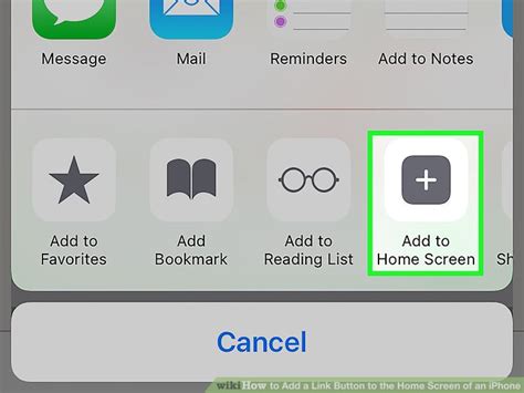 How To Add A Link Button To The Home Screen Of An Iphone 6 Steps