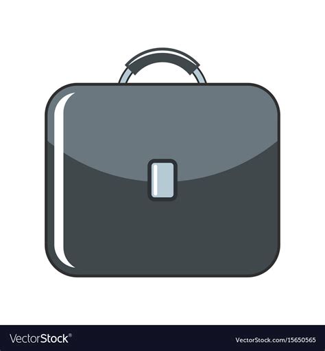 Briefcase Cartoon Icon Isolated On A White Vector Image
