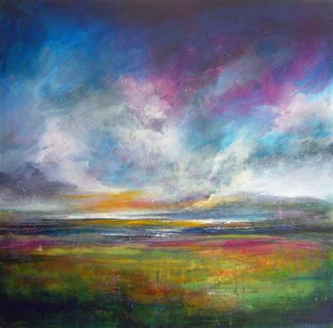 Colourful Semi Abstract Landscape Painting Created Using
