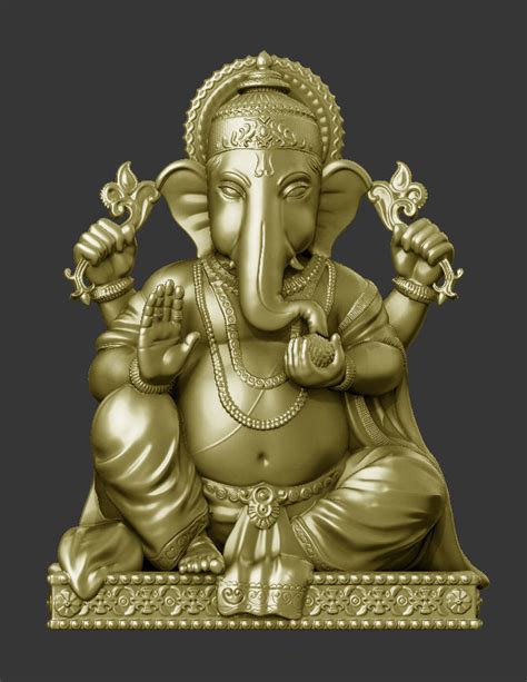 Statue Of Lord Ganesha 3d Model 3d Printable Cgtrader
