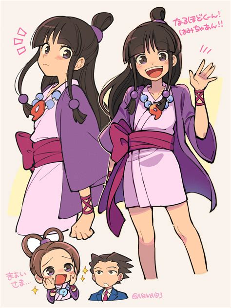 Phoenix Wright Maya Fey And Pearl Fey Ace Attorney Drawn By Nono