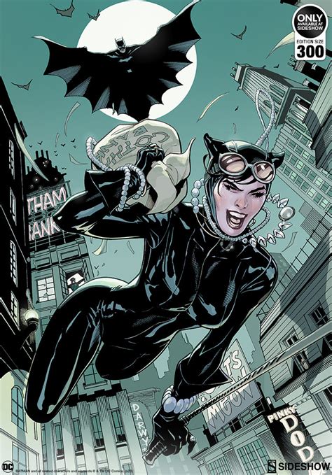 dc comics the getaway batman and catwoman fine art print by terry and rachel dodson batman and