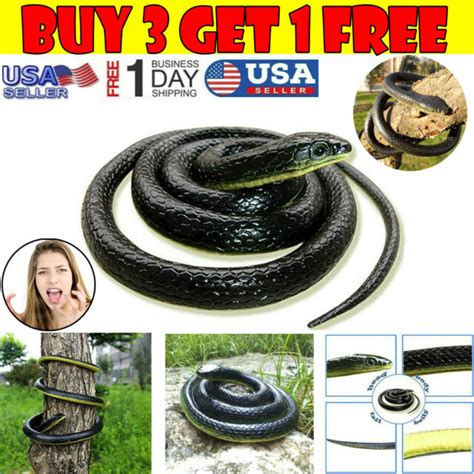Party Gags And Tricks Fake Snake That Look Real Rubber Scary Gag Durable