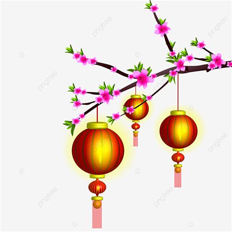 Tet New Year Png Transparent Tet Lanterns For Vietnam New Year Golden