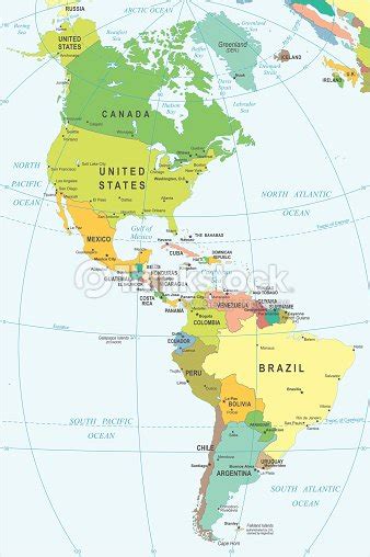 North And South America Map Illustration Stock Vector Thinkstock