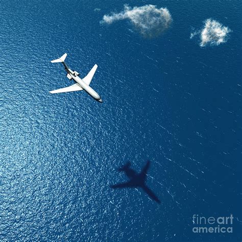 Airplane Flies Over A Sea Photograph By Photobank Gallery Fine Art