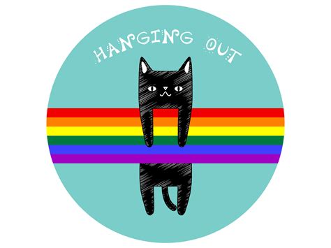 Free Cute Cat Hanging Out On A Rainbow 15117187 Png With Transparent