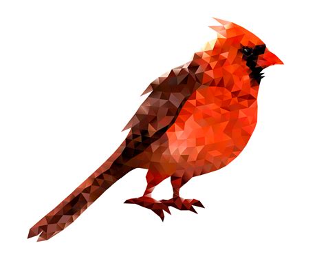 Red Cardinal Bird Mosaic Free Image On Pixabay