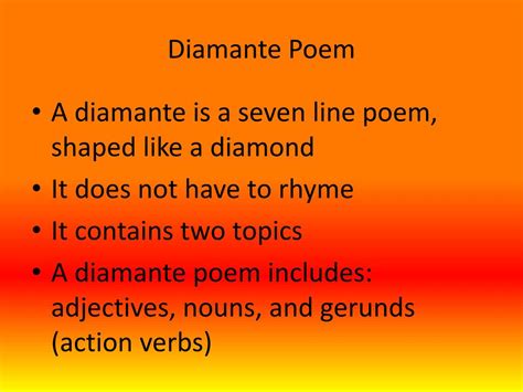 Ppt Diamante Poems Eced 4300 A Dr Tonja Root Spring 2011 Fifth Grade