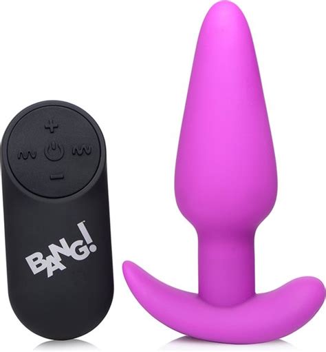 Xr Brands Vibrating Silicone Butt Plug With Remote Control Purple