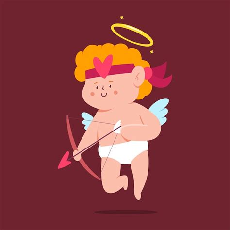 Premium Vector Cute Cupid With Bow And Arrow Cartoon Character Isolated On Background