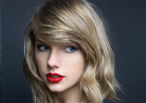 Download Lipstick Blue Eyes Blonde Face American Singer Music Taylor Swift Hd Wallpaper
