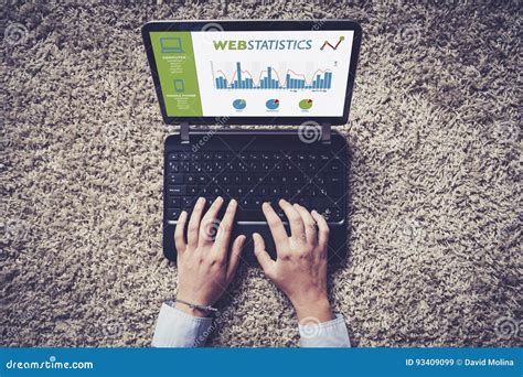 Web Statistics Consulting In A Laptop Computer Stock Image Image Of