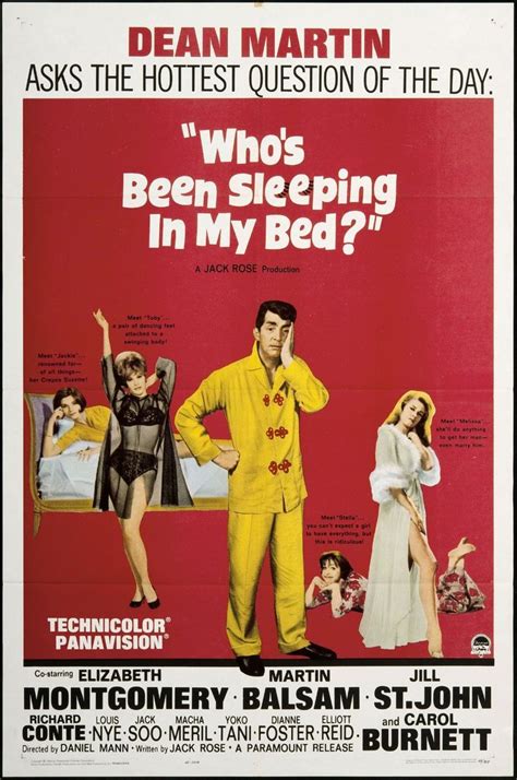 Who S Been Sleeping In My Bed 1963 Stars Dean Martin Elizabeth