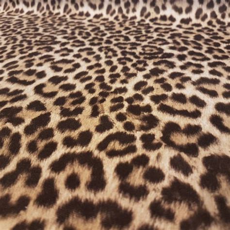 Leopard Print Cotton Velvet Fabric Braemore Jamil Natural Etsy