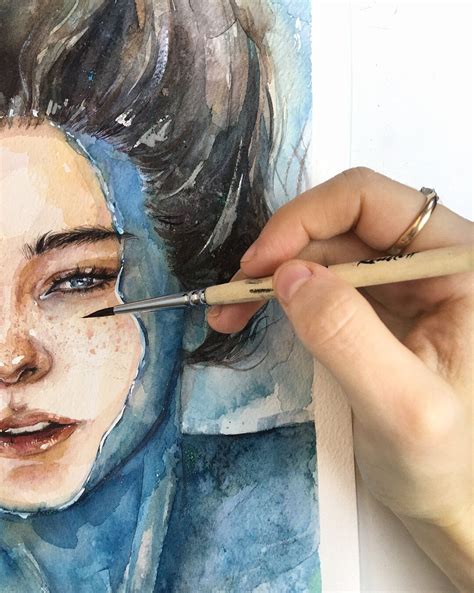 Watercolor Painting By Humid Peach Watercolor Artwoonz Retratos