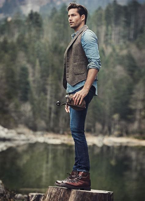 Vest Boot Wardrobe Ideas With Dark Blue And Navy Jeans Rugged Mens