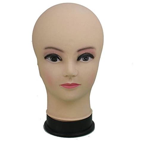 Cosmetology Bald Female Makeup Manikin Head For Wigs Making And Display