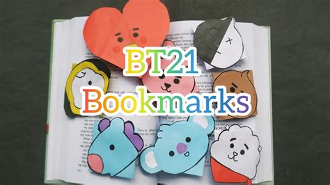 Bt21 Diy Bookmarks Bts Bt21 Diy Easy Bookmarks Youtube