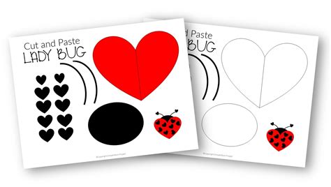 Free Printable Heart Shaped Ladybug Craft Ladybug Crafts Free Printable Crafts Printable Crafts