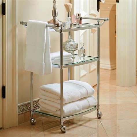 belmont 3 tier rolling bath cart frontgate bathroom decor bathroom furniture bathroom cart
