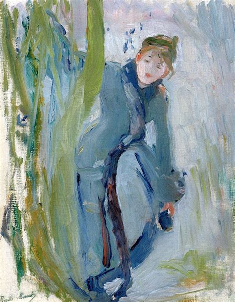 Girl Holding Her Skate Berthe Morisot Oil Painting Morisot