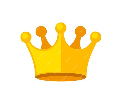 Premium Vector Golden Crown Vector Isolated Icon Emoji Illustration